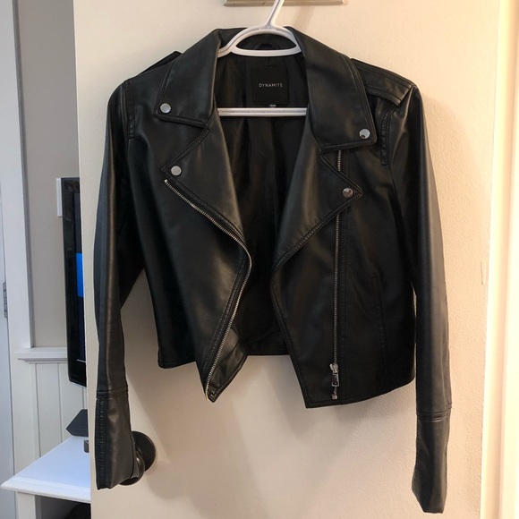 Dynamite Faux Leather Jacket - Kennedy Jacket - Picture 4 of 10